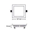 Pack de 10 - Spot LED Extra Plat Carré 12W Blanc CCT - 3000K/4000K/6000K