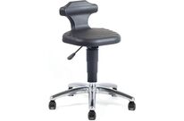 Bimos - Tabouret Assis-debout ESD Labster Réglable - Noir - Pivotant 360° - Éco-responsable