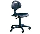 Chaise de travail Nelson PK - Siège réglable en hauteur et dossier - Polyuréthane Noir - Roulettes dures - Charge max 110kg