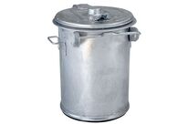 Poubelle D&amp;#039;extérieur Acier Galvanise 70l 56 X Ø 50