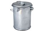 Poubelle D'extérieur Acier Galvanise 70l 56 X Ø 50