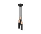 Suspension 3 Lampes Élégant pour Ampoule GU10 - Noir Or