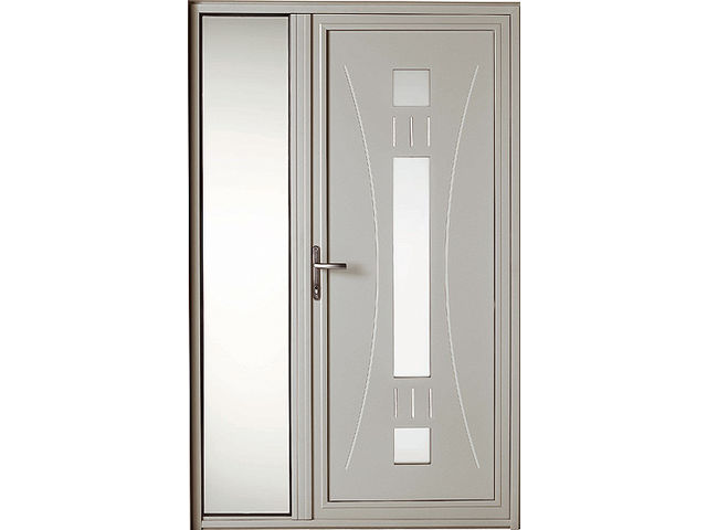 Porte d'entrée Design Basalte + semi fixe SF-V
