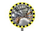 Miroir entrepôt et logistique 90° noir et jaune - Prémium