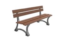 Banc Bretana avec pieds en fonte et lattes en polymère recyclé