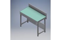 Paillasse verre émaillé P. 600 mm utile | R-T1-EM6-12 