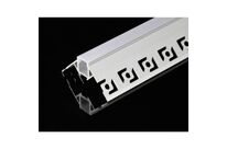 Profilé Aluminium encastré angulaire pour Ruban LED Couvercle Blanc Opaque - 1 m