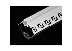 Profilé Aluminium encastré angulaire pour Ruban LED Couvercle Blanc Opaque - 1 m
