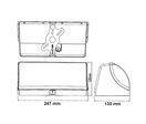Applique Murale LED 30W Noire IP65 Température de Lumière Variable - 3000K/4000K/6000K