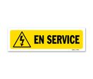 Panneau en service - Fond jaune