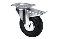 Roulette Pivotante Platine 70 Kg À Frein Diamètre 80 Mm