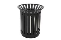 Vepabins - Poubelle d'extérieur Tulipe 69L Acier Noir - Corbeille à poser robuste et élégante