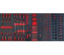 Servante d'atelier complète XXL 514 outils - 16 tiroirs - 2 armoires supérieures + modules mousse - Outillage automobile et atelier MW Tools MWE512G6AST