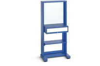 Bott - Poste de Contrôle Qualité Fixe - L860xP600xH1820mm - Bleu/Gris - 1 Tiroir - Charge 30kg/tablette