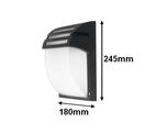 Applique Murale Noire LED IP44 pour ampoule E27