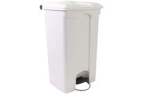 Manutan Expert - Poubelle Agroalimentaire à Pédale 90L Blanc - HACCP, Tri Sélectif, Recyclable