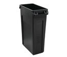 Rubbermaid - Poubelle de tri sélectif 87L Noir - Rectangulaire - Conduits d'aération - 10 ans garantie