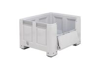 Schoeller Allibert - Caisse-palette plastique pleine 1200x1000x760mm - 670L - Usage alimentaire - Gris