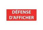 Panneau défense d'afficher
