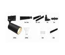Kit Rail LED Triphasé en U + 14 Spots GU10 Noir - 800 cm - Blanc Froid (6000K - 8000K)
