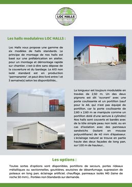 Location et vente de halls modulaires