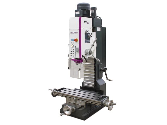 Perceuse-fraiseuse profesionnelle X 650 mm Y 295 mm Z 465 mm BT40 1,5 / 2,2 kW 400V Optimill MH50G