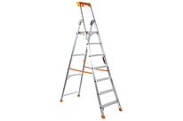 Manutan Expert - Escabeau professionnel aluminium 7 marches - Charge max 150 kg - Hauteur d&amp;#039;accès 3.6 m - Norme EN 131