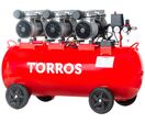 Compresseur silencieux sans huile cuve 100 L 2,2 kW / 3 Ch 420 L/min 10 bar 63 dB(A) 230V Torros TC1004810MS