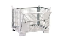 Sameto Technifil - Caisse-palette métallique pliable 700L Acier Gris - 1240x840x970 mm - Charge 1000 kg - 4 côtés abattants - Recyclable