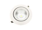 Spot LED Rond Encastrable Orientable COB Blanc 30W - Blanc Chaud 2300K - 3500K