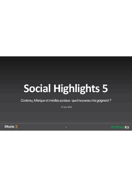 Etude :présentation du Social Highlights 5