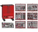 Servante d'atelier rouge 7 tiroirs mini master 628 outils Teng Tools TKW26R628T