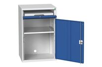 Bott - Armoire informatique d&amp;#039;atelier Verso - 650x550x1000mm - Acier Gris/Bleu - Charge 1000kg
