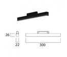 Profilé LED sur Rail Magnétique 48V 18W Opaque - Blanc Neutre 4000K - 5500K