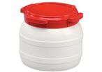Curtec - Baril 10L Grande Ouverture Homologué UN - Usage Alimentaire - Blanc Rouge