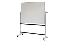 Manutan Expert - Tableau blanc pivotant horizontal 100x200 cm émaillé magnétique - Gris Aluminium - Éco-responsable