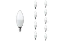Pack de  10 - Ampoule LED E14 4.8W C37 180° - Blanc Froid 6000K - 8000K