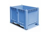 Palette caisse 500KG 2 semelles - Parois et fond pleins - Bleu | Réf : 2-711.008