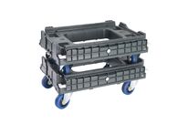 Plateau roulant porte-bacs 600 x 400 roues caoutchouc