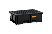 Cemo - Bac de rétention palette 220/2 PE - 120x80 cm - Noir - 220L - Éco-responsable