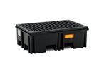 Cemo - Bac de rétention palette 220/2 PE - 120x80 cm - Noir - 220L - Éco-responsable