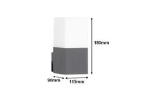 Applique Murale Grise LED IP44 Alu pour ampoule E27