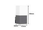 Applique Murale Grise LED IP44 Alu pour ampoule E27