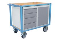 Servante établi équipée, 4 tiroirs + 1 bloc porte, 500 kg