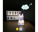 Veilleuse Licorne de nuit LED 14cm à Piles - Argent