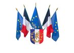 Kit écusson RF et 5 drapeaux (2 FR & 3 EU)