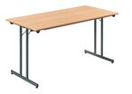 Table pliante L.1200 x P.800 mm hêtre et anthracite