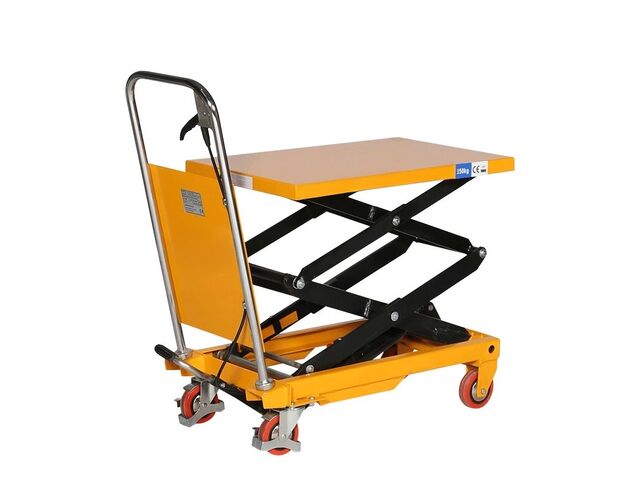 Table élévatrice manuelle double ciseaux – Capacité 150 kg