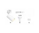 Kit Rail LED Triphasé + 4 Spots GU10 Blanc - 200 cm - Blanc Chaud (2300K - 3500K)