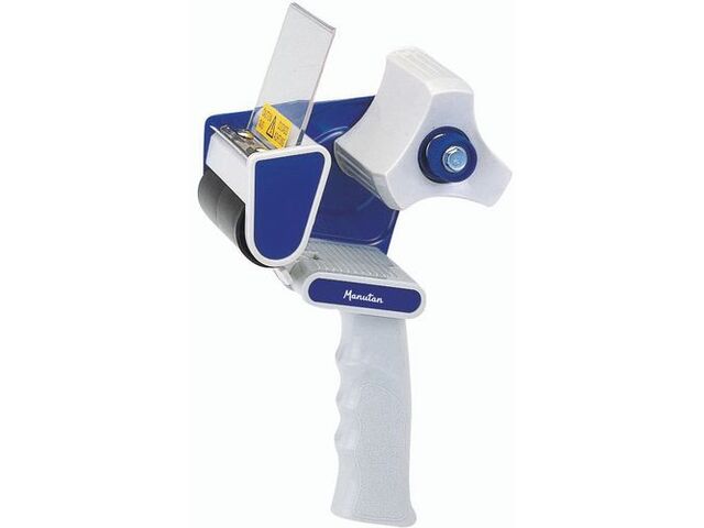 Manutan Expert - Dévidoir ruban adhésif usage intensif - Bleu - Acier/Plastique - Ergonomique